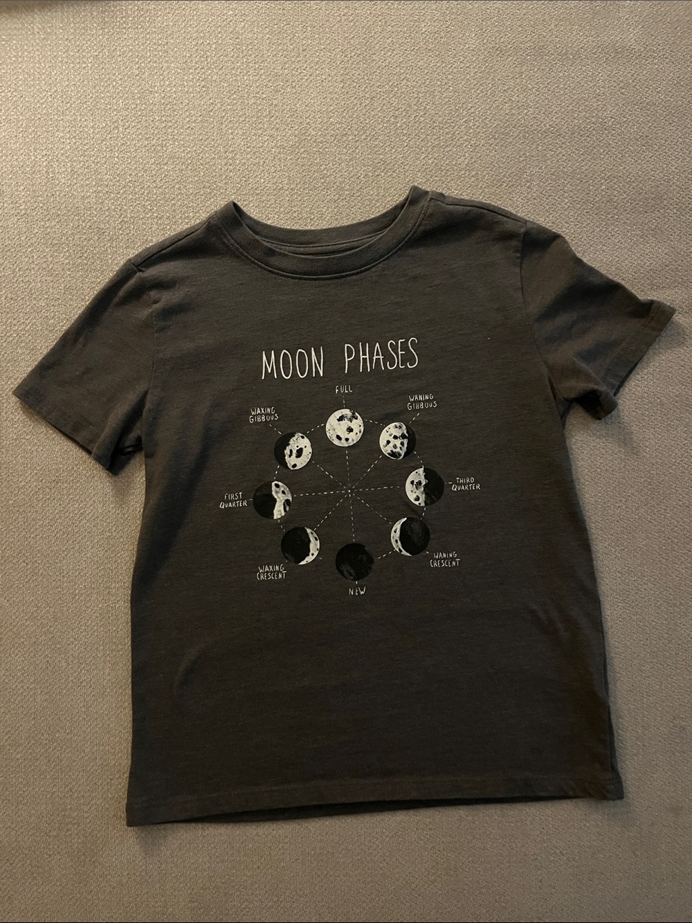 Cat & Jack Black Moon Phases Graphic Tee